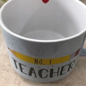 Pretty Wide Mug w No.1 teacher on both sides